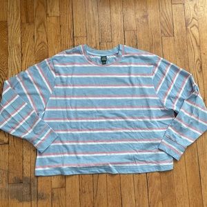 Wild fable striped cropped long sleeve